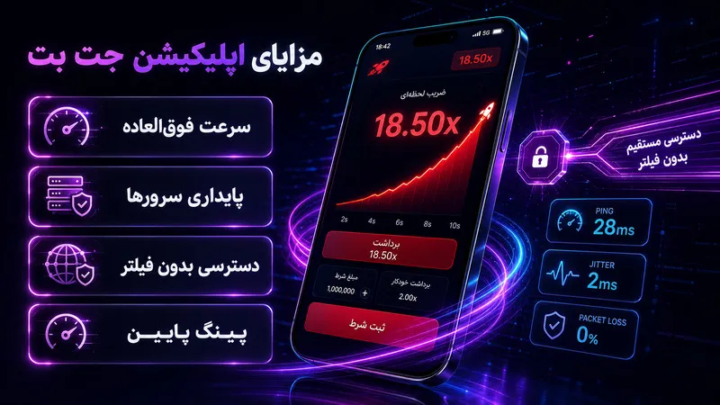 مزایای کلیدی اپلیکیشن بازی انفجار جت بت برای کاربران حرفه ای 🏆